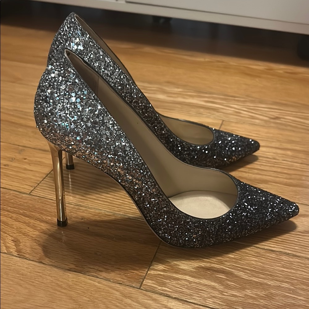 Jimmy Choi ombré glitter heels